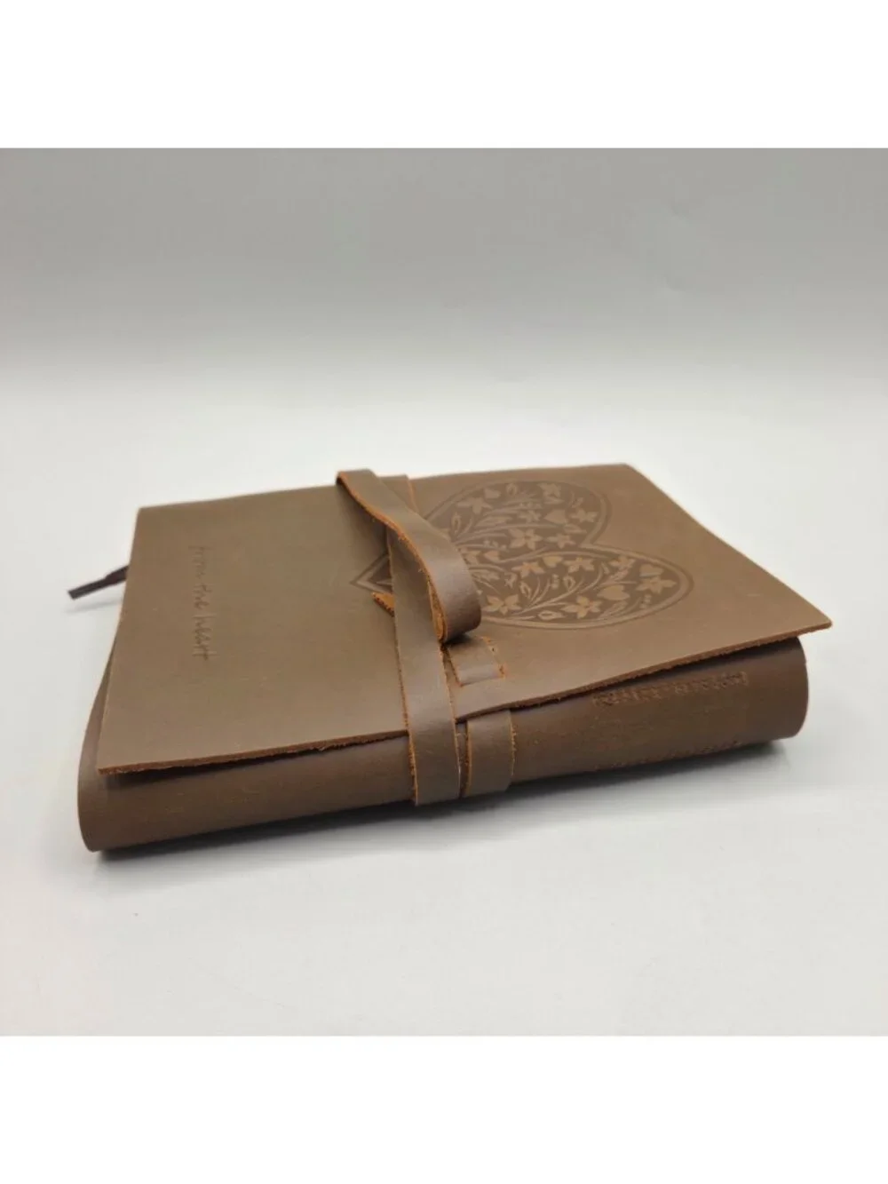 Sovereign Gear Embossed Heart Leather Journal Set 8x6 Travel Notebook Luxury Pen